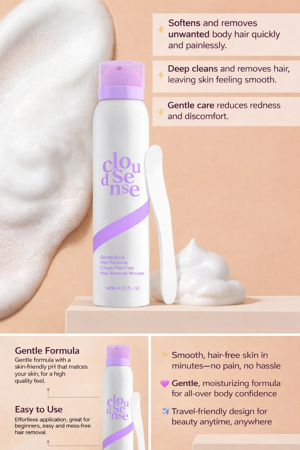 Gentle Hair Removal Body Mousse